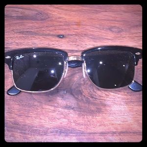 Ray Ban 4190 black & gold Square Sunglasses